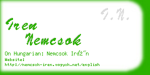 iren nemcsok business card